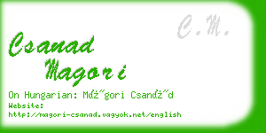 csanad magori business card